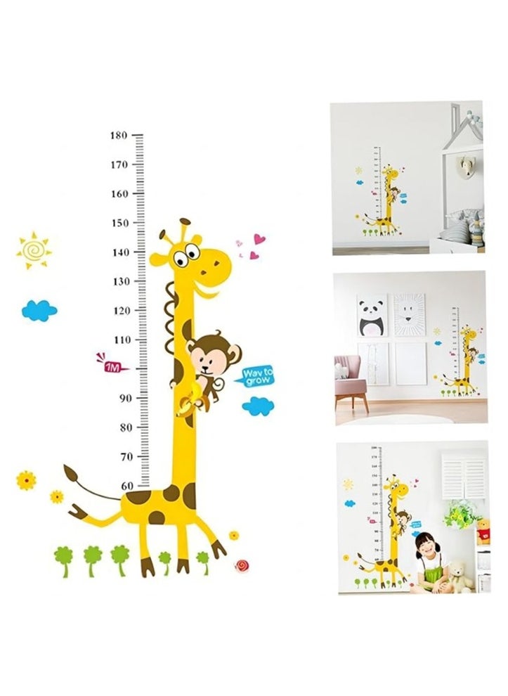 Cool Baby Style - Cartoon Giraffe Kids Growth Chart Height Measure For Home/kids Rooms Wall Stickers - Image 1