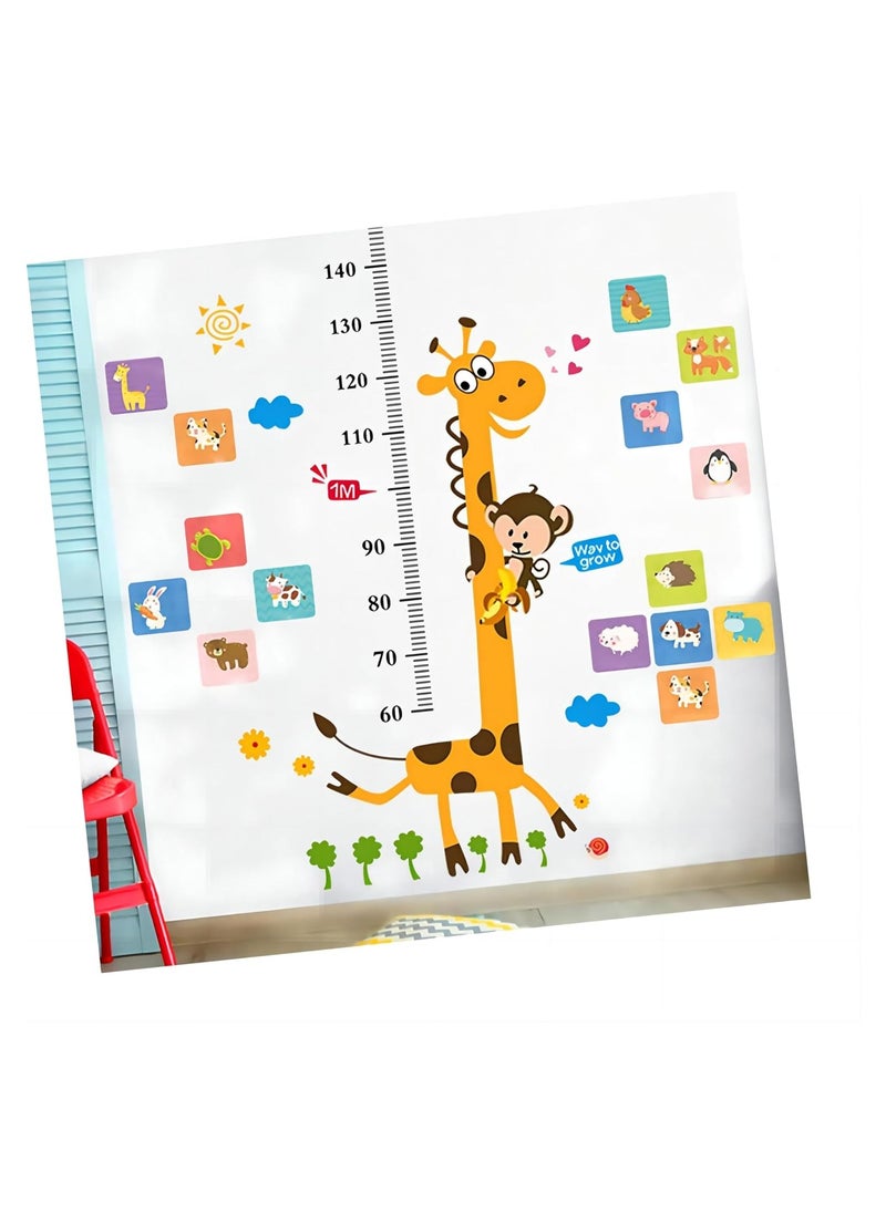 Cool Baby Style - Cartoon Giraffe Kids Growth Chart Height Measure For Home/kids Rooms Wall Stickers - Image 1
