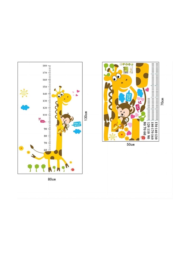 Cool Baby Style - Cartoon Giraffe Kids Growth Chart Height Measure For Home/kids Rooms Wall Stickers - Image 1
