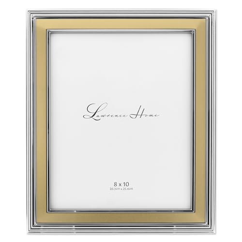 Lawrence Frames Lawrence 840280 Verona Collection 8-Inch x 10-Inch Metal Gold Picture Frame - Image 1