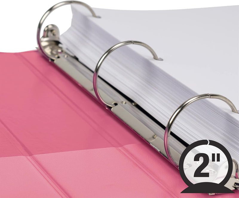 Samsill Samsill Earths Choice Fashion Round Ring View Binder 2 Inches Berry Pack of 2  - Image 3