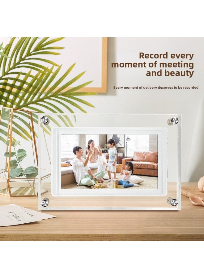 5 Inch 7 Inch Acrylic Digital Photo Frame Good-looking Durable Birthday Gift Confession Blessing Wish LED Lights Colorful Lights-Color:5inch Crystal Photo Frame-4gb Memory-1500 Mah Battery-resolution 480*854ips  - Image 4