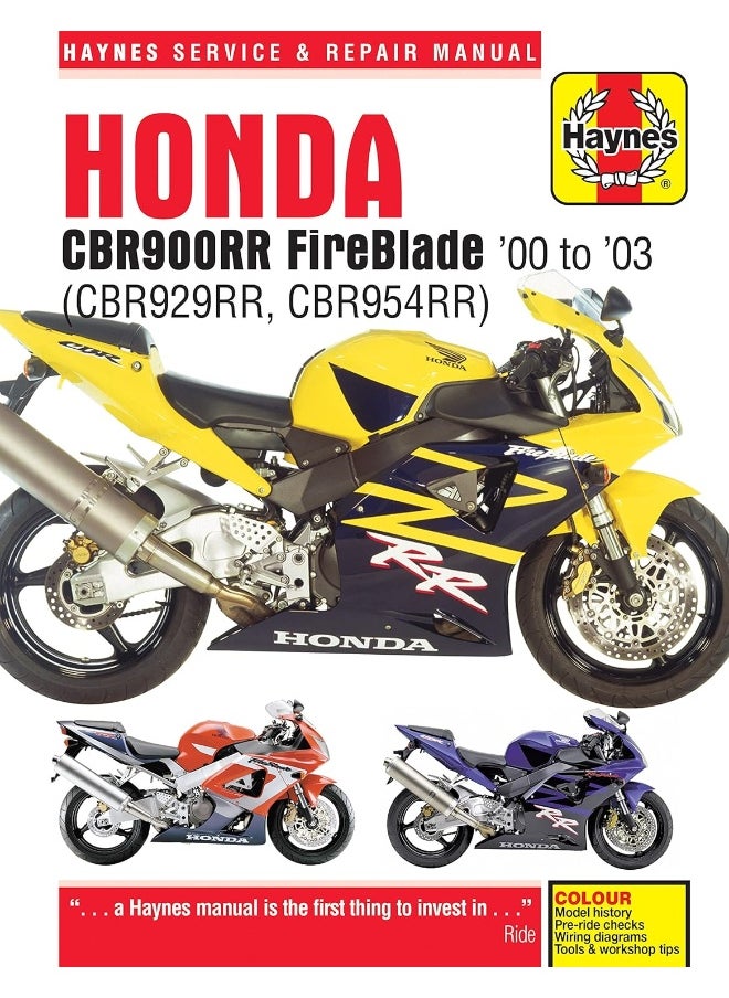 Honda CBR900RR FireBlade (00 - 03) Haynes Repair Manual  - Image 2