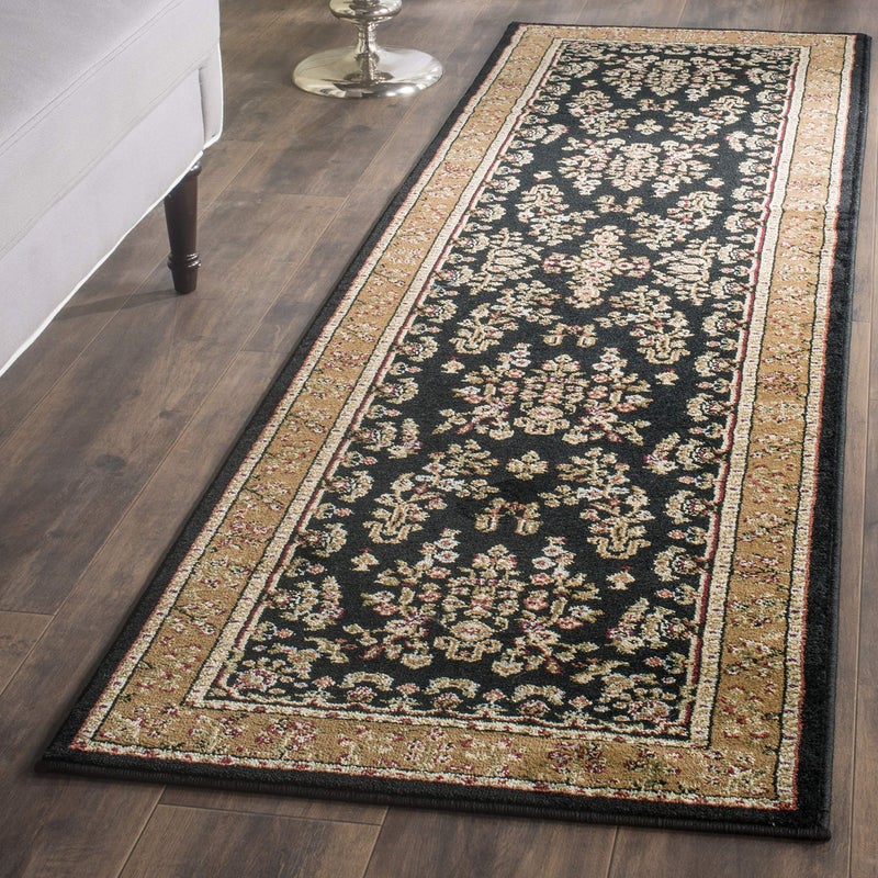 Safavieh SAFAVIEH Lyndhurst Collection Runner Rug  23 x 6 Black  Tan Traditional Oriental Design NonShedding  Easy Care Ideal for High Traffic Areas in Living Room Bedroom LNH331D 