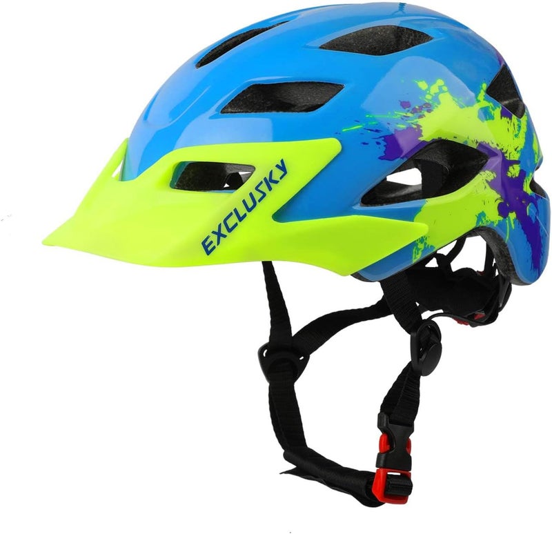 EXCLUSKY Kids Helmet, Exclusky Kids Bike Helmet Child Boys Girls Bike Helmet Age 5-13 Adjustable Bicycle Scooter Skating Cycle Helmet 50-57cm - Image 1
