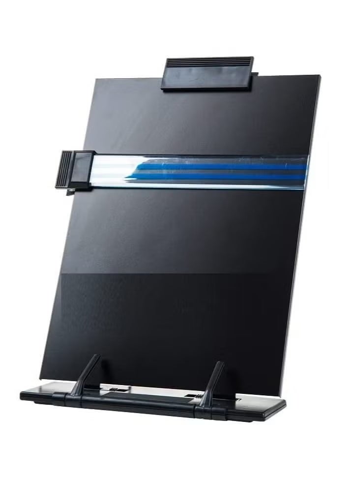 Copy Paper Holder Stand (Metal) with Adjustable Clip and Line Guide for Reading Typing, Desktop Stand for A4 Legal Size Documents Copyholder Multiple Viewing Positions Black - Image 5