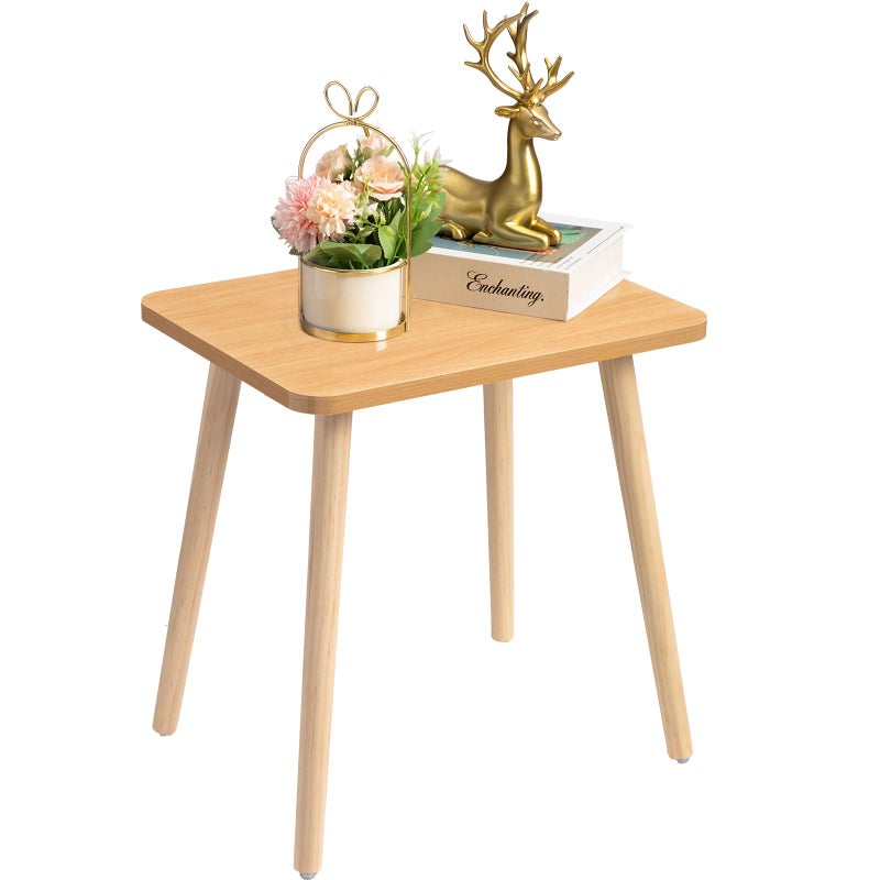 FORAOFUR Side Table Modern End Table Wooden Small for Living Room Bedroom and Balcony Rectangular Accent Table Home Decor Easy Assembly