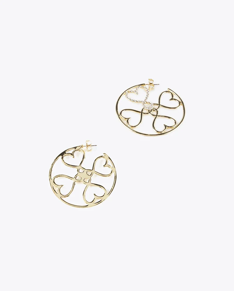 لولا كساديمونت أقراط دائرية ذهبية اللون