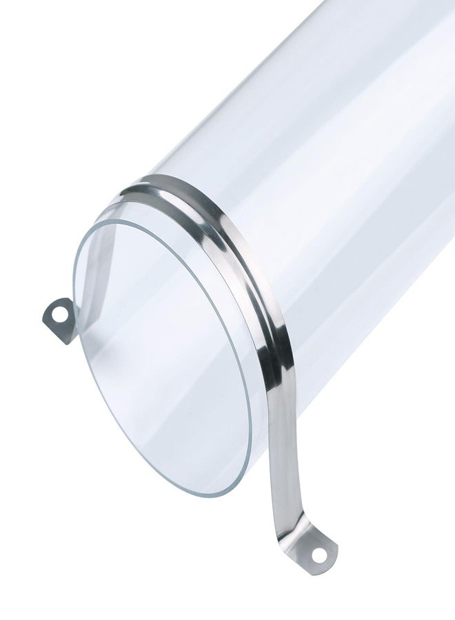 Xadnitu 4 Pieces 2-1/2" x 36" Clear PVC Pipes, Rigid Plastic Round Tubes with Strap Clamps for Home, Garden, Woodworking, DIY Dust Collection System - Image 4