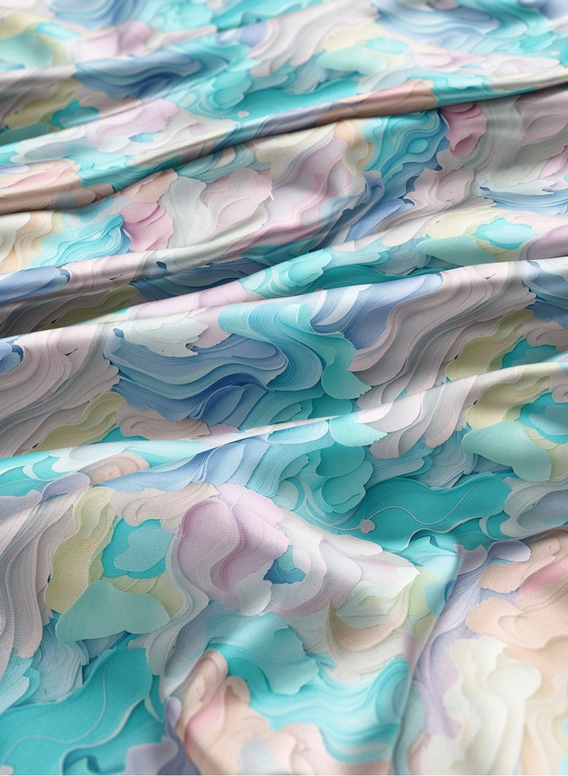 فيلاتو Ø¬Ù„Ø§Ø¨ÙŠØ© Ù…Ø®ÙˆÙŠØ± ØªØ¬Ø±ÙŠØ¯ÙŠØ© Ø¨Ø§Ù„Ù„ÙˆÙ† Ø§Ù„Ù�ÙŠØ±ÙˆØ²ÙŠ Ø§Ù„Ø¨Ø§Ø³ØªÙŠÙ„ØŒ Ù‚Ù…Ø§Ø´ Ø­Ø±ÙŠØ± Ø§Ù„Ù„ÙŠÙ„ Ø¹Ø±Ø§Ù…Ù†ÙŠ Ø¨Ø§Ù„ÙŠØ§Ø±Ø¯Ø©ØŒ Ø®ÙŠØ§Ø·Ø© 58 Ø¨ÙˆØµØ© Ø¹Ø±Ø¶ - Image 3