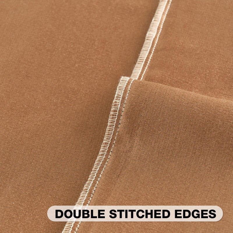 FUTEI Apricot Chenille Decorative Throw Pillow Covers 18x18 Inch Set of 2,Soft Crushed Striped Texture Cushion Case,Modern Home Decor for Couch Bed Living Room - Image 4