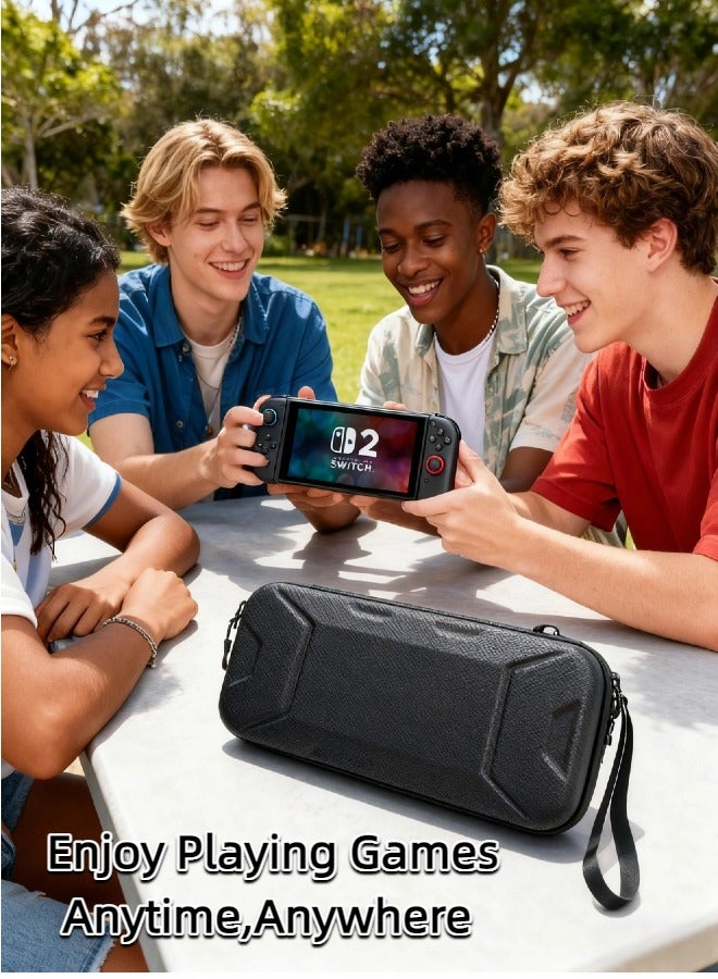 CoolRabbie [Large Capacity]Carrying Case For Nintendo Switch 2 2025,13 In 1 Bundle,[Plus Version] Portable Protective Travel Carry Handbag Pouch With Crystal Cover Kit,6 Thumb Grips,2 HD Tempered Glass Screen Protectors,1 Alignment Frame,2 Cleaning Tools - Image 4