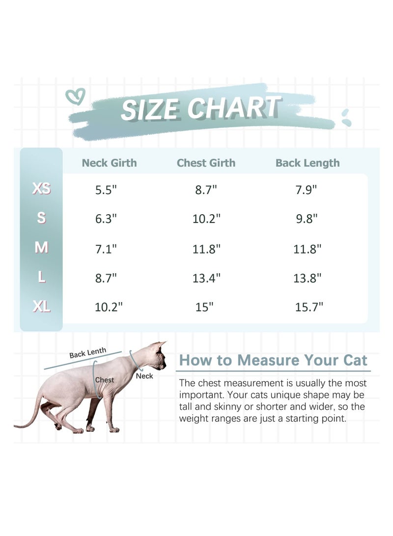 Generic Sphynx Hairless Cats Warm Winter Sweater, Cute u0026 Soft Pullover High Elasticity Kitten Shirts Breathable, Cat Leisure Wear Turtleneck Vest Adorable, Cat's Clothes Jacket Pajamas Jumpsuit - Image 4