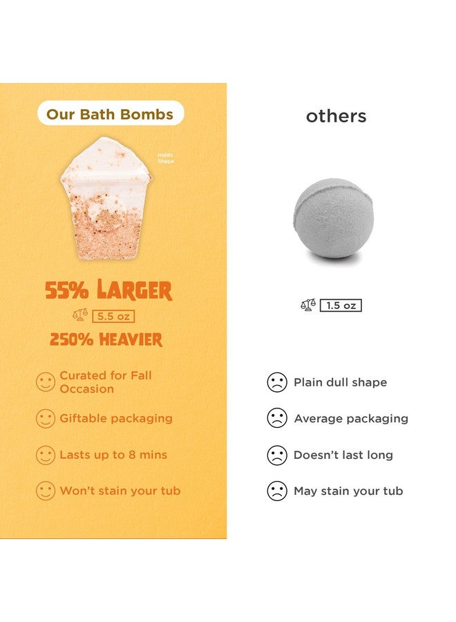 Two Sisters Pumpkin Spice Latte Bath Bomb For Women & Girls (Giftable Packaging) - Natural Relaxing Fall Bath Bomb For Bubble Bath - Luxury Vanilla, Coffee, Cinnamon & Pumpkin Scented - Image 5