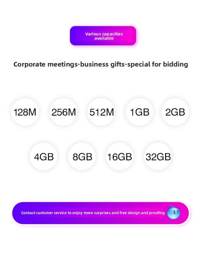 Engraving Plate Office Xia Capacity Conference U Genuine Computer Business Meeting Exhibition Logo Excellent Business Genuine Small-Capacity:32G Silver Spot-official Standard - Image 3