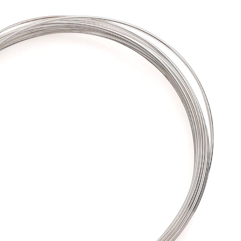 BEADIA Silver Plated Wire 0.8mm 5 Meters Bead Cord for Bracelet Necklace Charm Beading Jewelry Making Findings - Image 1