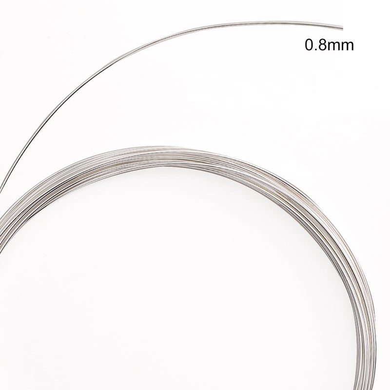 BEADIA Silver Plated Wire 0.8mm 5 Meters Bead Cord for Bracelet Necklace Charm Beading Jewelry Making Findings - Image 2