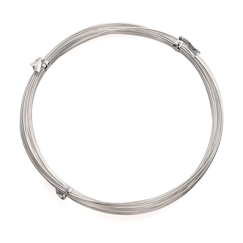 BEADIA Silver Plated Wire 0.8mm 5 Meters Bead Cord for Bracelet Necklace Charm Beading Jewelry Making Findings - Image 5