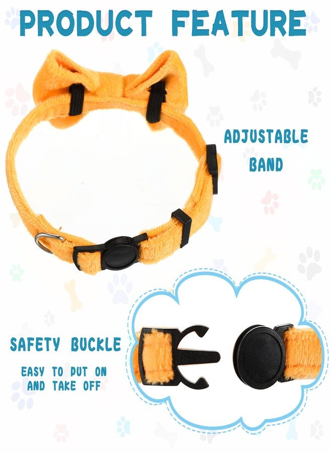 Yahenda 10 Pieces Cat Bowtie Collars with Bell Solid Colors Kitten Bow Breakaway Cat Bowtie for Boys Girls Adjustable Pet Collar with Safety Buckle Kitten Puppy Pet Accessories - Image 4