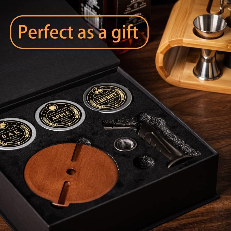 ComboJoy Bourbon Gifts for Men - Cocktail Smoker Kit with Torch and Wood Chips for Whiskey and Bourbon, Old Fashioned Cocktail Kit, Whiskey Gifts, for Dad, Husband and Cocktail Lovers - Image 5
