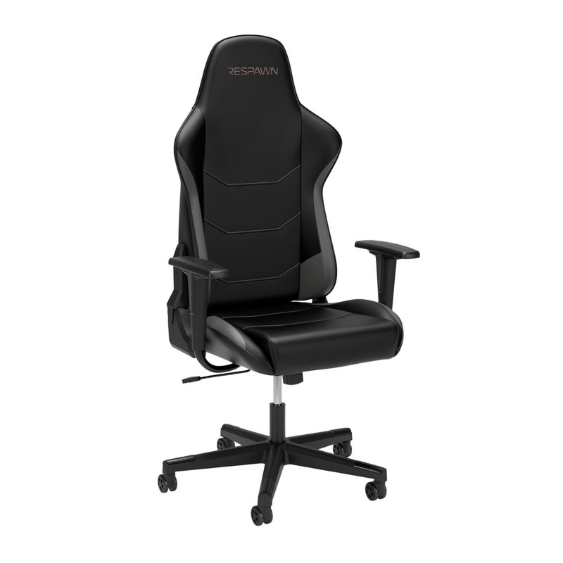 RESPAWN 110 Ergonomic Gaming Chair  Racing Style High Back PC Computer Desk Office Chair  360 Swivel Integrated Headrest 135 Degree Recline with Adjustable Tilt Tension  Angle Lock  2023 Grey