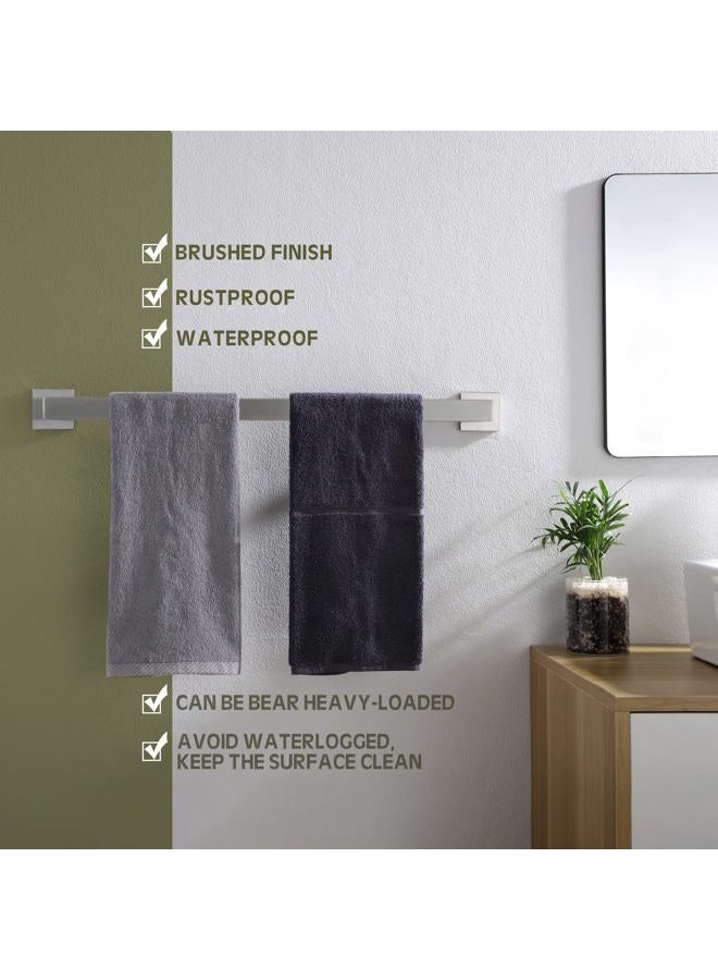 KOKOSIRI 24-Inch Single Towel Bar, Bathroom Kitchen Towel Holder, Wall Mounted SUS304 Stainless Steel Towel Rack, Brushed Nickel, B4003BR-L24 - Image 5