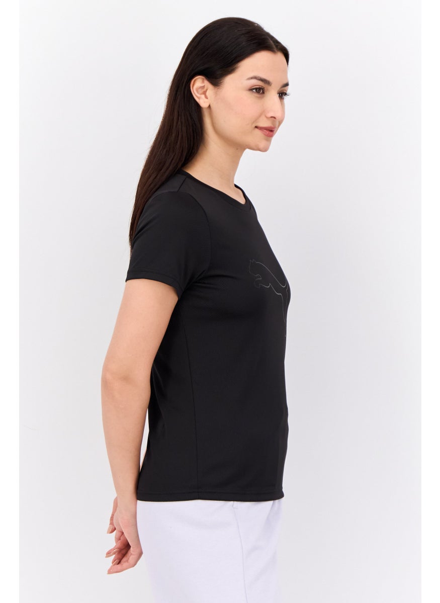 PUMA Women Sportswear Fit Short Sleeve Training Top, Black  - Image 2
