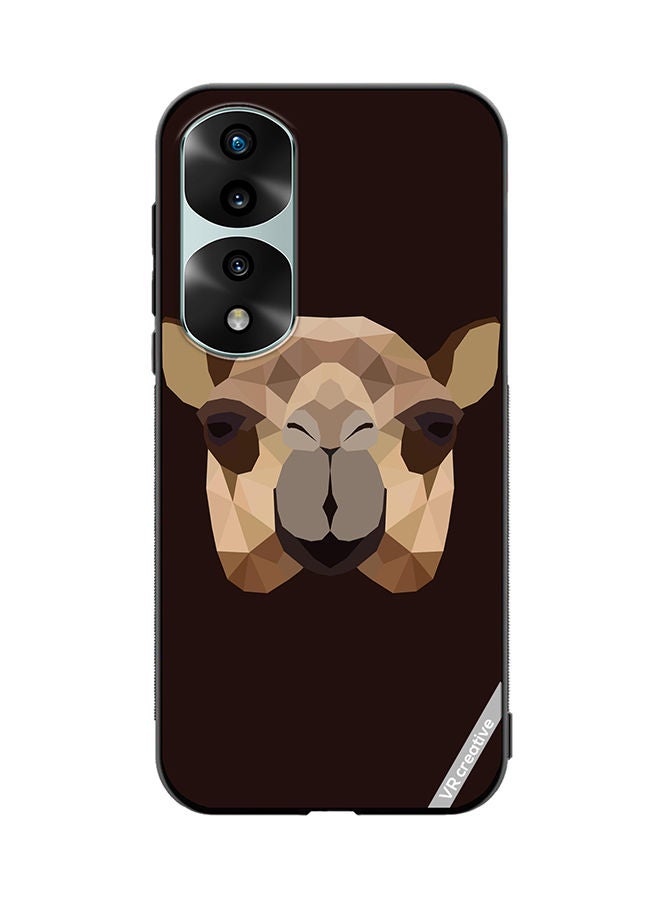 VR CREATIVE Protective Case Cover For Honor 70 Pro The Camel Polygon Design Multicolour - Image 1
