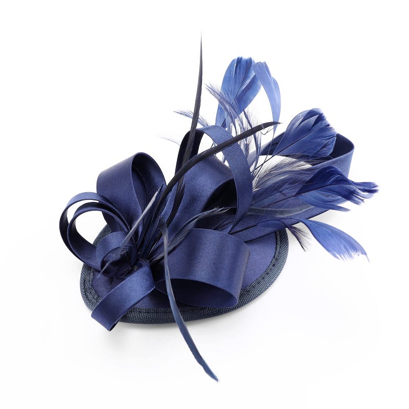 DRESHOW Fascinators Royal Banquet Ribbons Feathers Headwear Cocktail Tea Party Wedding Church Bridal Derby Hat for Women & Girls - Image 4