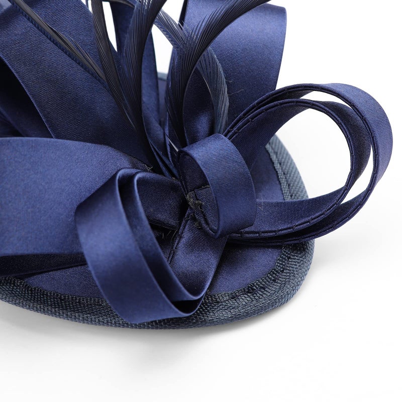 DRESHOW Fascinators Royal Banquet Ribbons Feathers Headwear Cocktail Tea Party Wedding Church Bridal Derby Hat for Women & Girls - Image 5