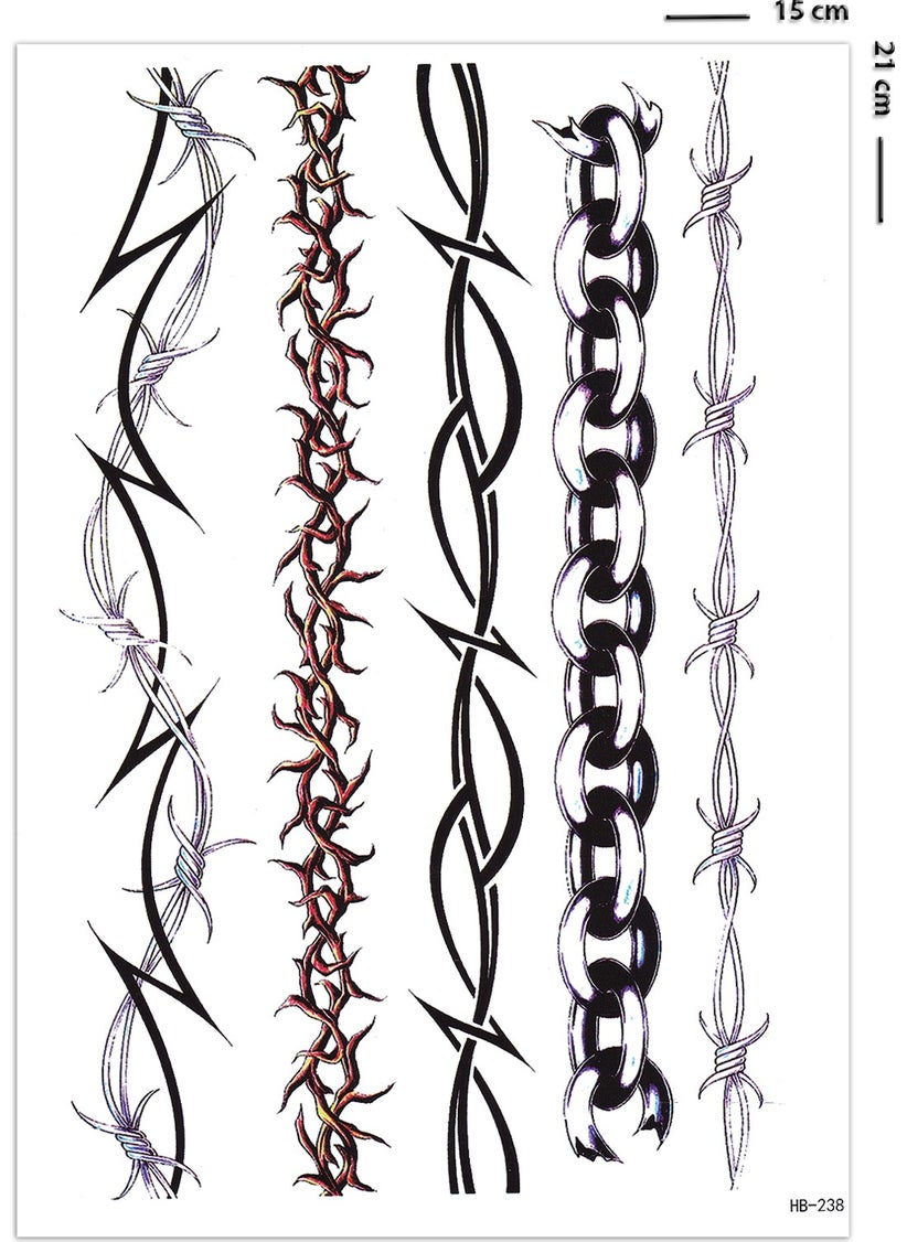 BP Tattoo - Wire Knit Tribal Arm Tattoo Unisex Tattoo - Image 1