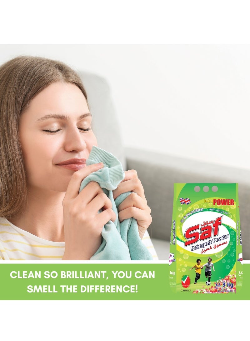 SAF SAF Detergent Powder 3kg (Pack of 2) – Powerful Cleaning for Brighter Clothes  - Image 5