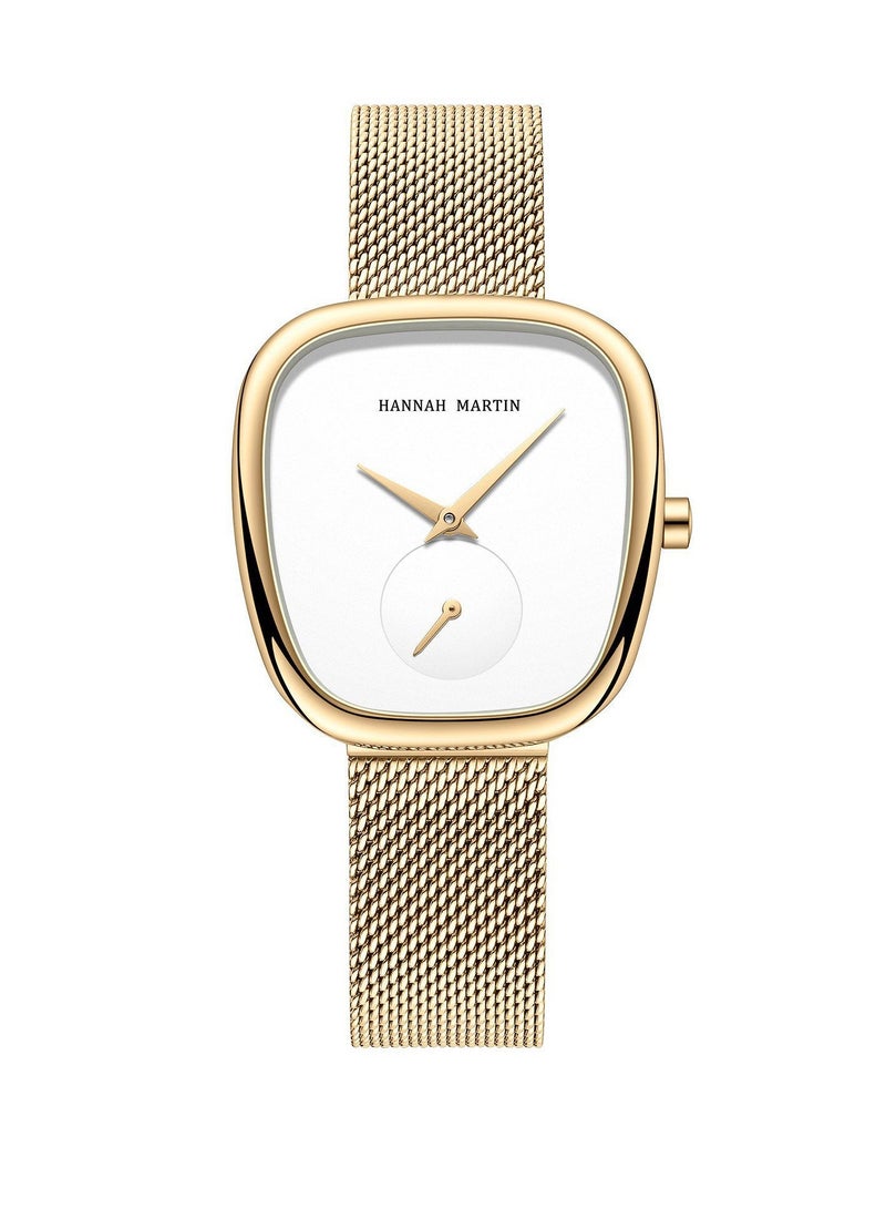 Hannah Martin Stainless Steel Women Watch, Minimalist Fashion