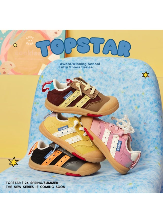 Topstar Kids Running Shoes  Spring New Girls Casual Training Shoes Boys Retro Outdoor Sneakers Black Size 25 - Image 1