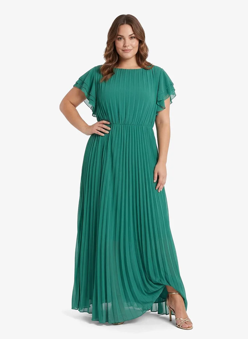 Flouncy Sleeve A-line Dress