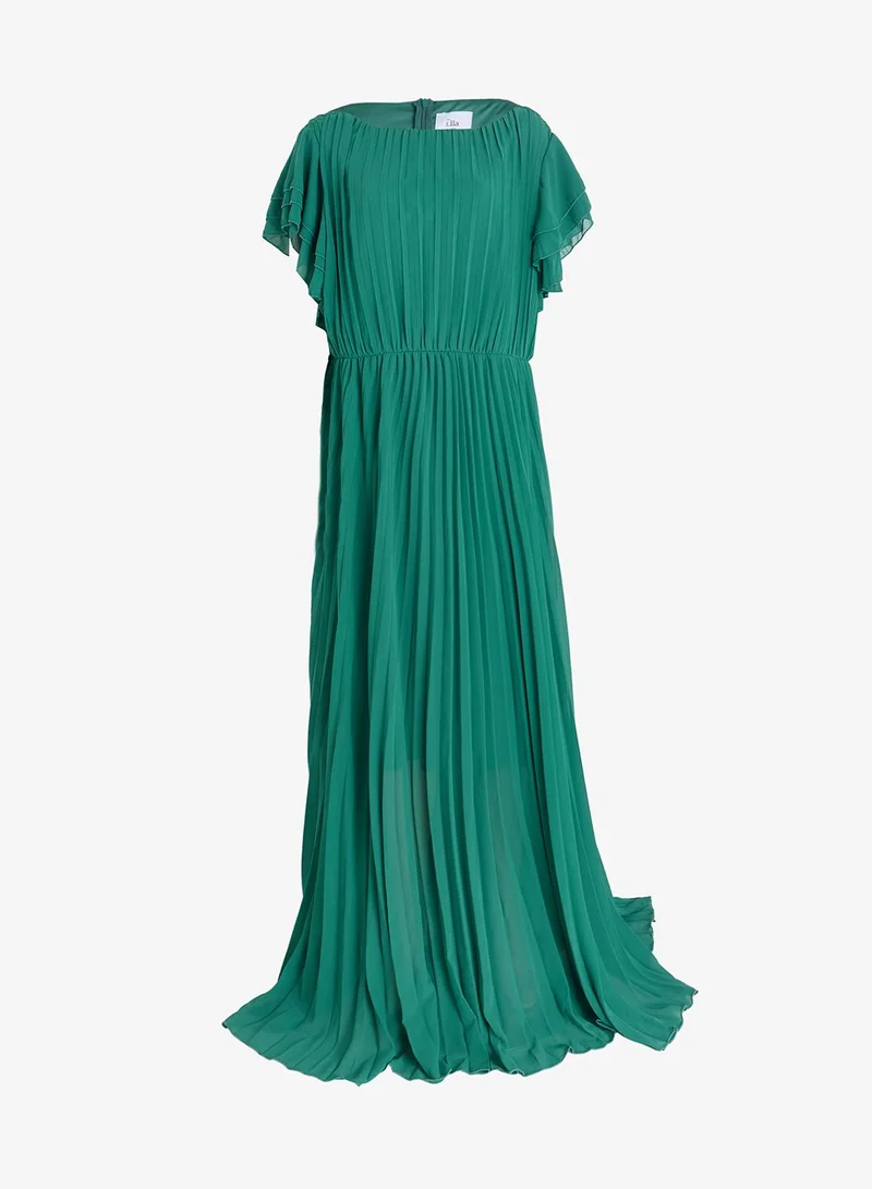 Ella Plus Flouncy Sleeve A-line Dress