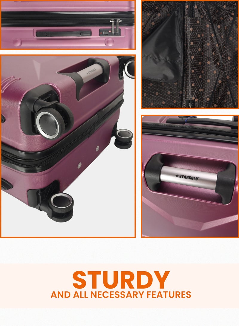 ستارجولد طقم حقائب سفر بعجلات من 3 قطع TPC عجلات جانبية صلبة مع قفل TSA - Image 5
