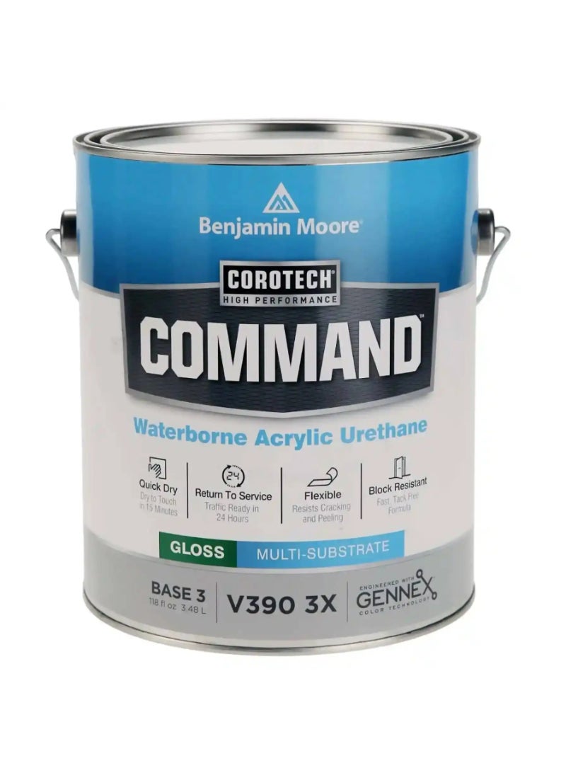 Benjamin Moore Corotech Command Waterborne Interior & Exterior Paint (4.75 L, Base 3, White)