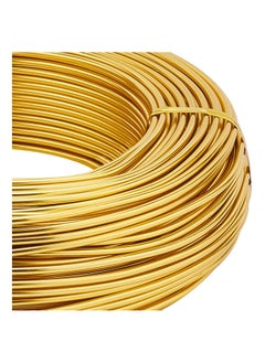 Generic Gold Aluminum Wire 12 Gauge (2mm) 180 Feet (55 Meters) Bendable Metal Sculpting Wire for Bonsai Trees, Flowers and Art Crafts  - Image 1