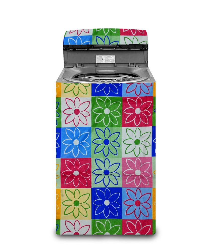 KANUSHI Industries® Designer Laundry Bag+ 1 Pc Waterproof & Dustproof Top Load Fully Automatic Washing Machine Cover(Suitable for 6 Kg, 6.5 kg, 7 kg, 7.5 kg)(LB+WASHING-FULLY-NW-NEW-06) - Image 2