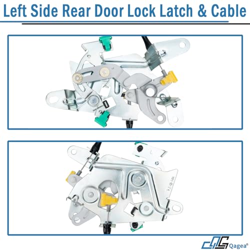 Qagea Rear Door Lock Latch & Cable - Left Driver Side - Replacement for 1999-2007 Ford F250 F350 F450 F550 Super Duty, Upper and Lower Locking Latches Assembly Replaces# 6C3Z-28264A01-A 6C3Z28264A01A - Image 5