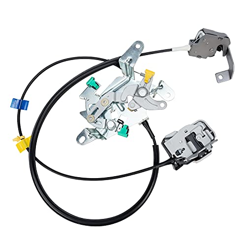 Qagea Rear Door Lock Latch & Cable - Left Driver Side - Replacement for 1999-2007 Ford F250 F350 F450 F550 Super Duty, Upper and Lower Locking Latches Assembly Replaces# 6C3Z-28264A01-A 6C3Z28264A01A - Image 1