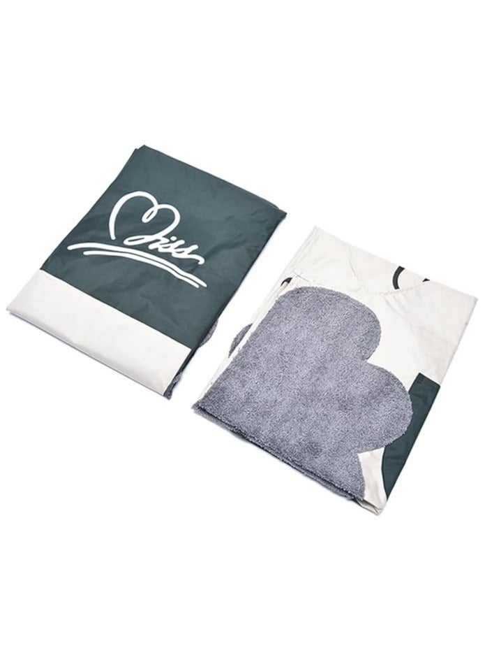 2 Pack Kitchen Apron with Hand Wipe,Water-drop Resistant,Cooking Bib Aprons - Image 2