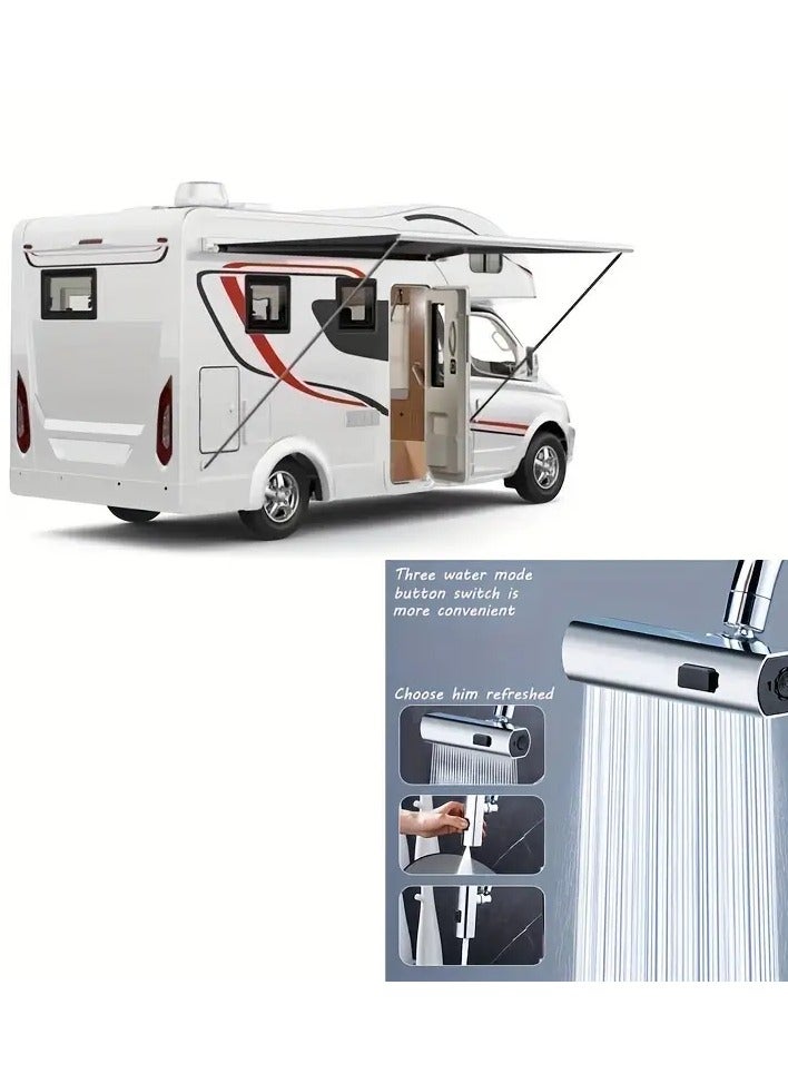 جلوسكي 1pc متعدد الوظائف صنبور الهواء محول، عالمية ثلاثة وضع المياه بالوعة المطبخ وحوض الحمام صنبور استبدال الملحقات، فوهة توفير المياه المنزلية الأساسية - Image 3