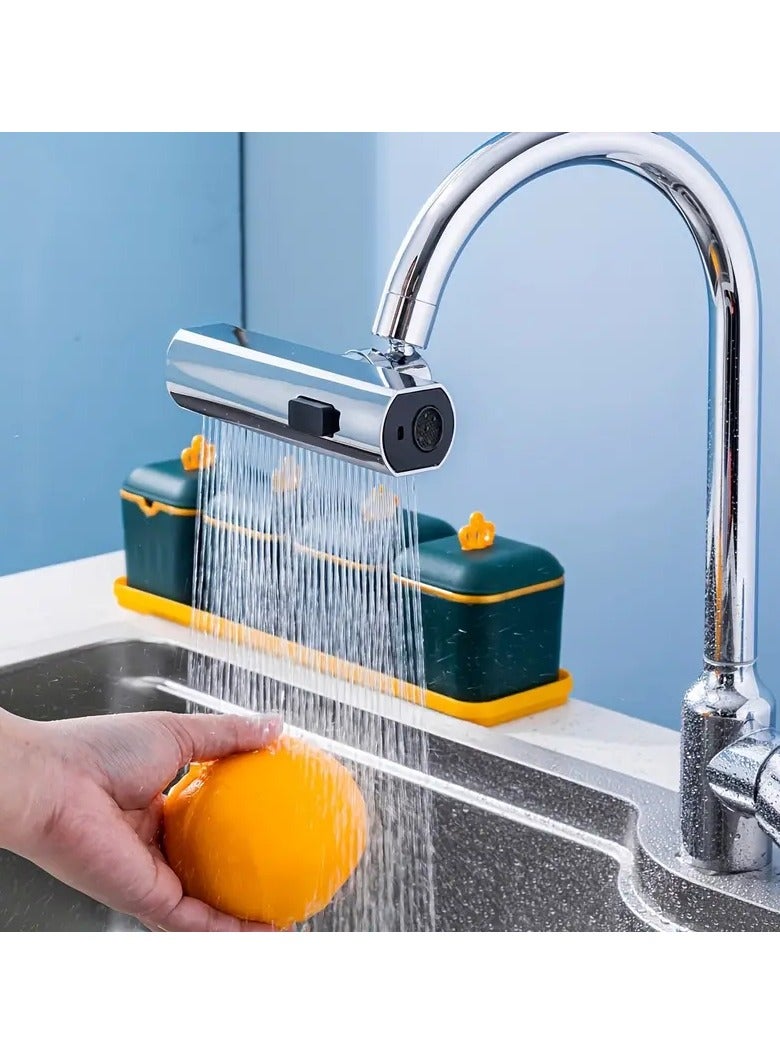 جلوسكي 1pc متعدد الوظائف صنبور الهواء محول، عالمية ثلاثة وضع المياه بالوعة المطبخ وحوض الحمام صنبور استبدال الملحقات، فوهة توفير المياه المنزلية الأساسية - Image 5