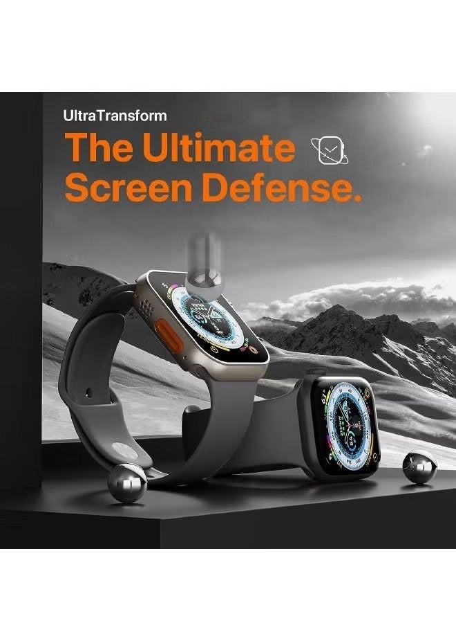 Compatible for Apple Watch Series 7/8/9 45mm Hard Case with Tempered Glass Screen Protector, Unique Design Hard PC Waterproof Case Cover, Bumper Full Coverage Accessories for iWatch 7/8/9 45mm - Image 4