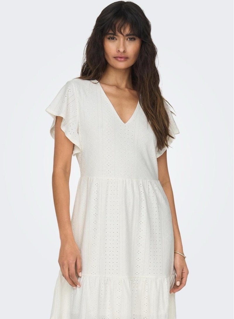 ONLY ONLSANDRA S/S V-NECK DRESS JRS NOOS - Image 1