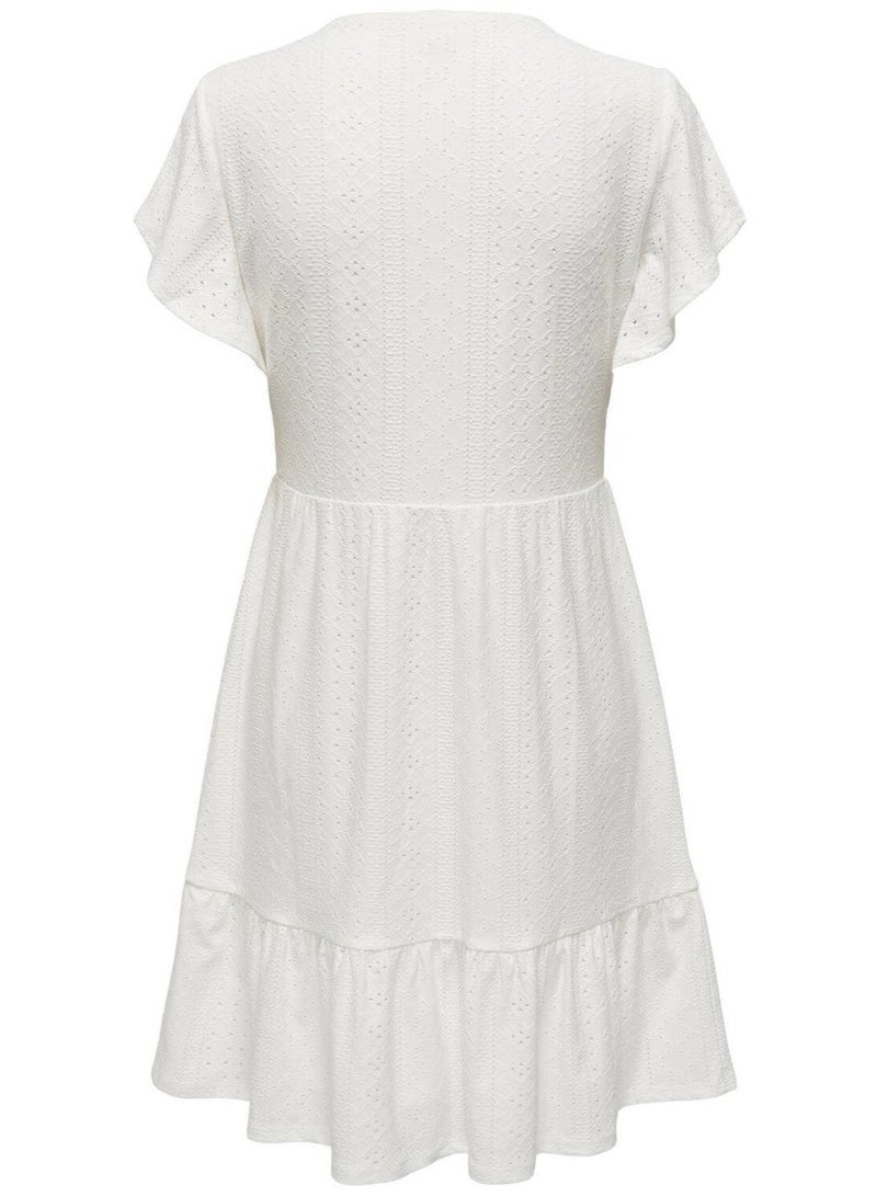 ONLY ONLSANDRA S/S V-NECK DRESS JRS NOOS - Image 4