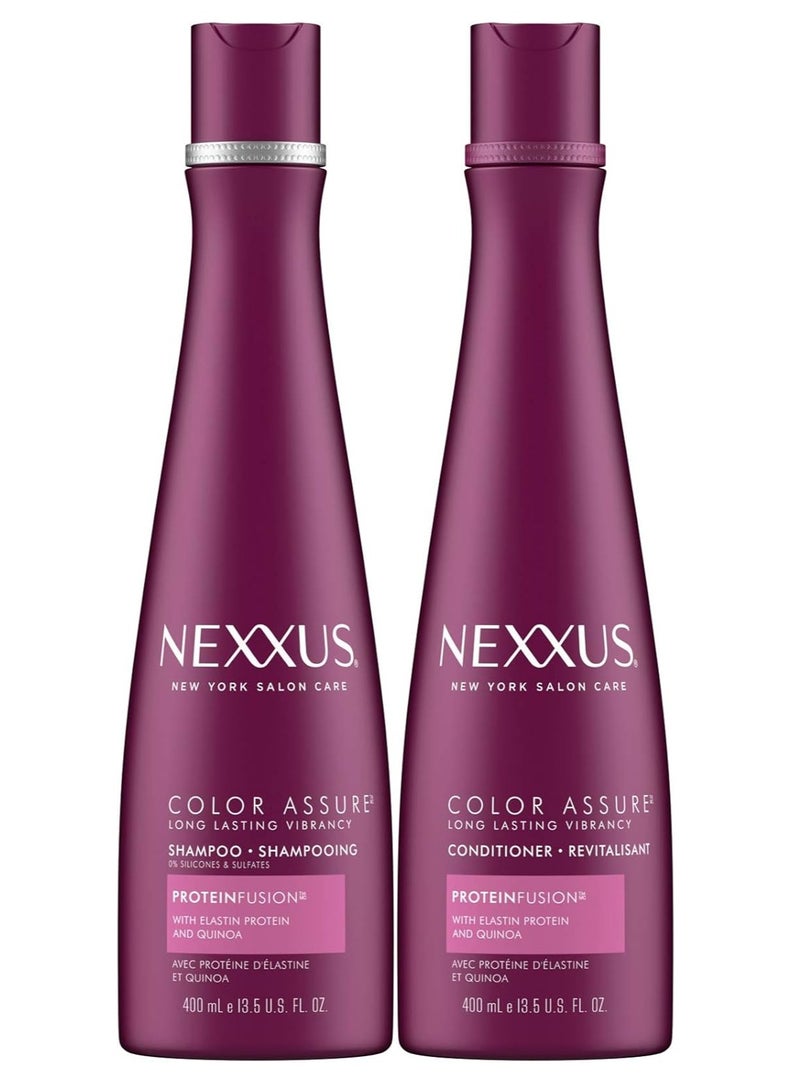 Nexxus Color Assure Shampoo + Conditioner Twin Pack 400 ML  - Image 1