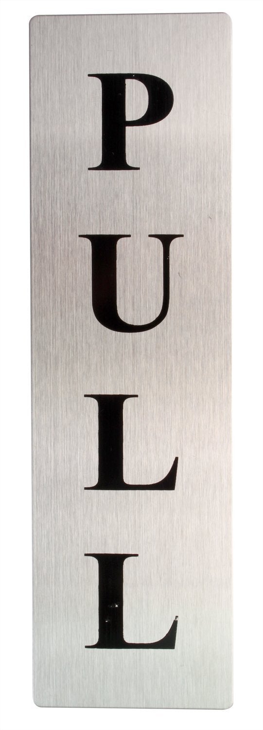 SCHUBERT Self Adhesive Stainless Steel Set of Push & Pull Metal Signage Board- Set of 4 Pieces(2push & 2pull) - Image 3